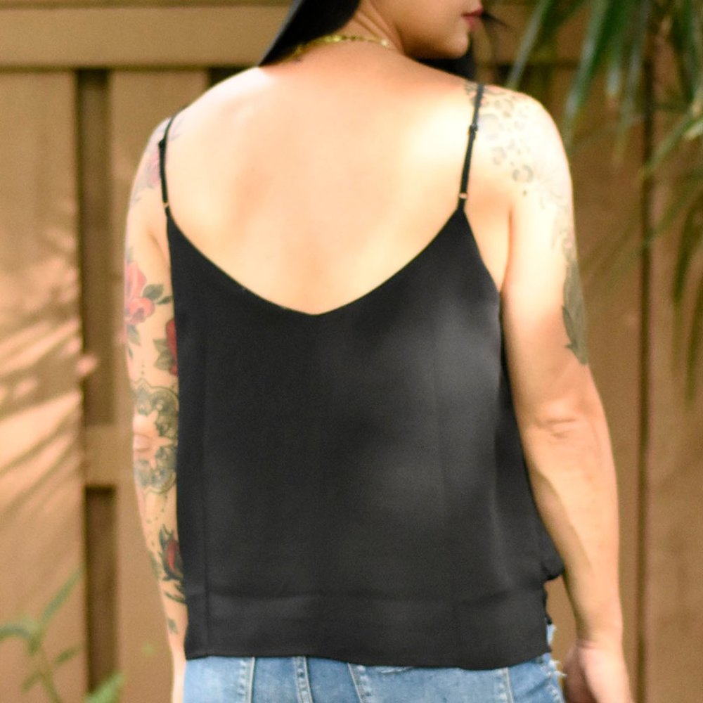 Black Ruffle Camisole - Picture 3 of 3